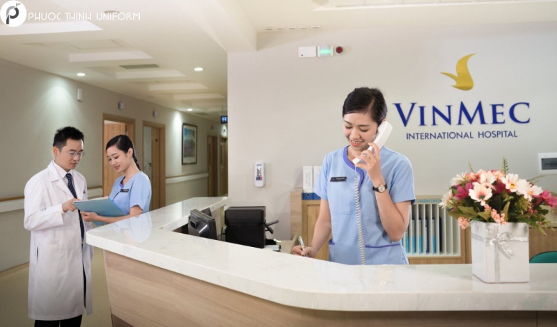 đồng phục lễ tân bệnh viện