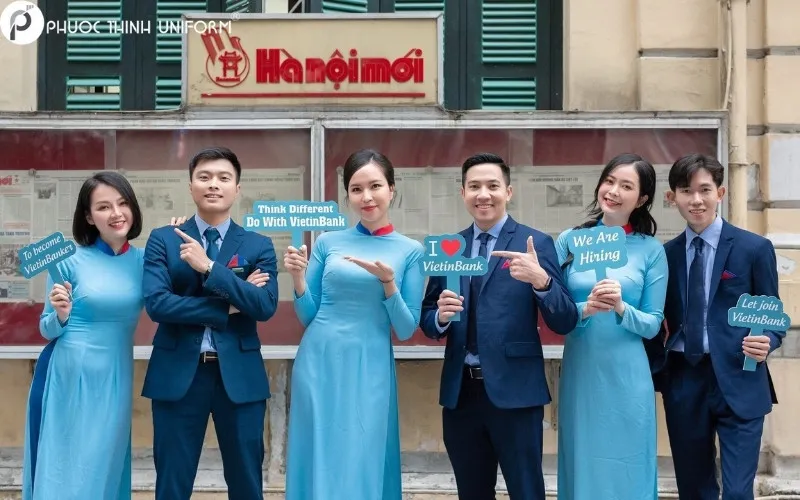 Đồng phục Vietinbank: Thiết kế tinh tế, sang trọng & chuyên nghiệp đồng phục vietinbank
