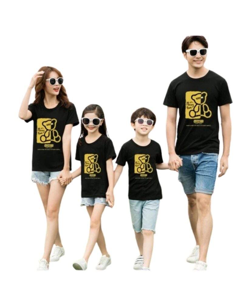 Áo nhóm màu đen họa tiết vàng-PT3