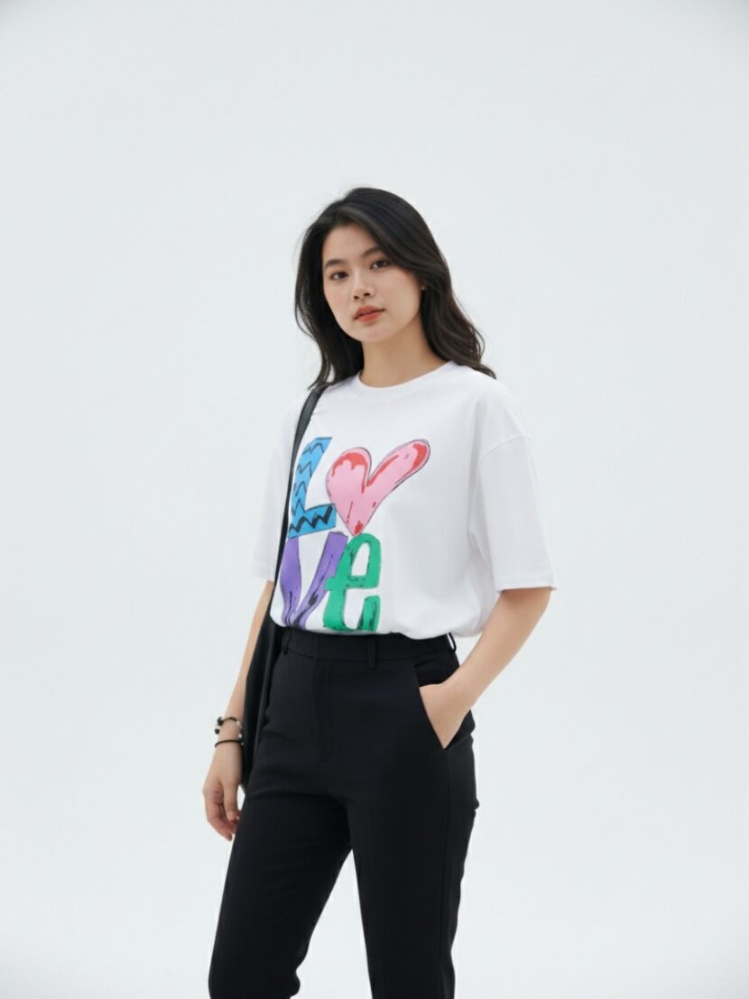 Áo Đồng Nhóm Cho Gia Đình In Chữ “LOVE