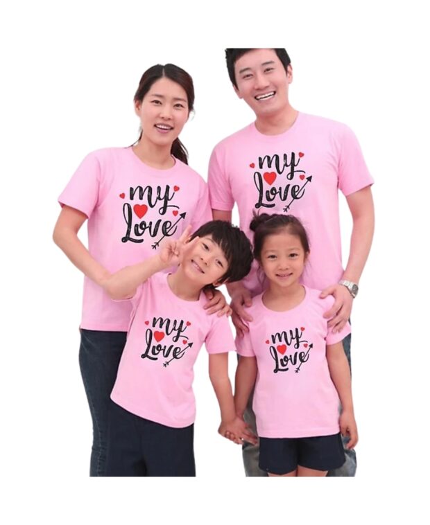 Áo Nhóm Màu Hồng “My Love”