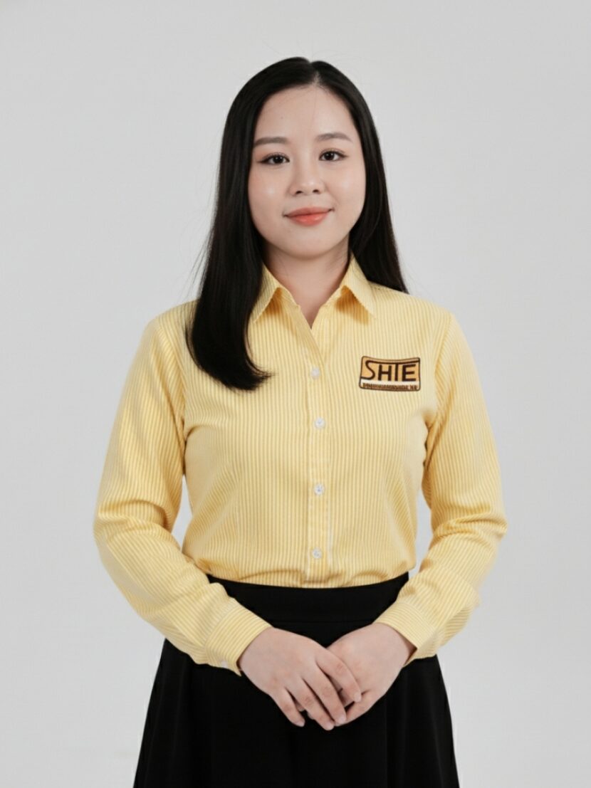 Áo Sơ Mi Đồng Phục phối sọc trắng vàng-36