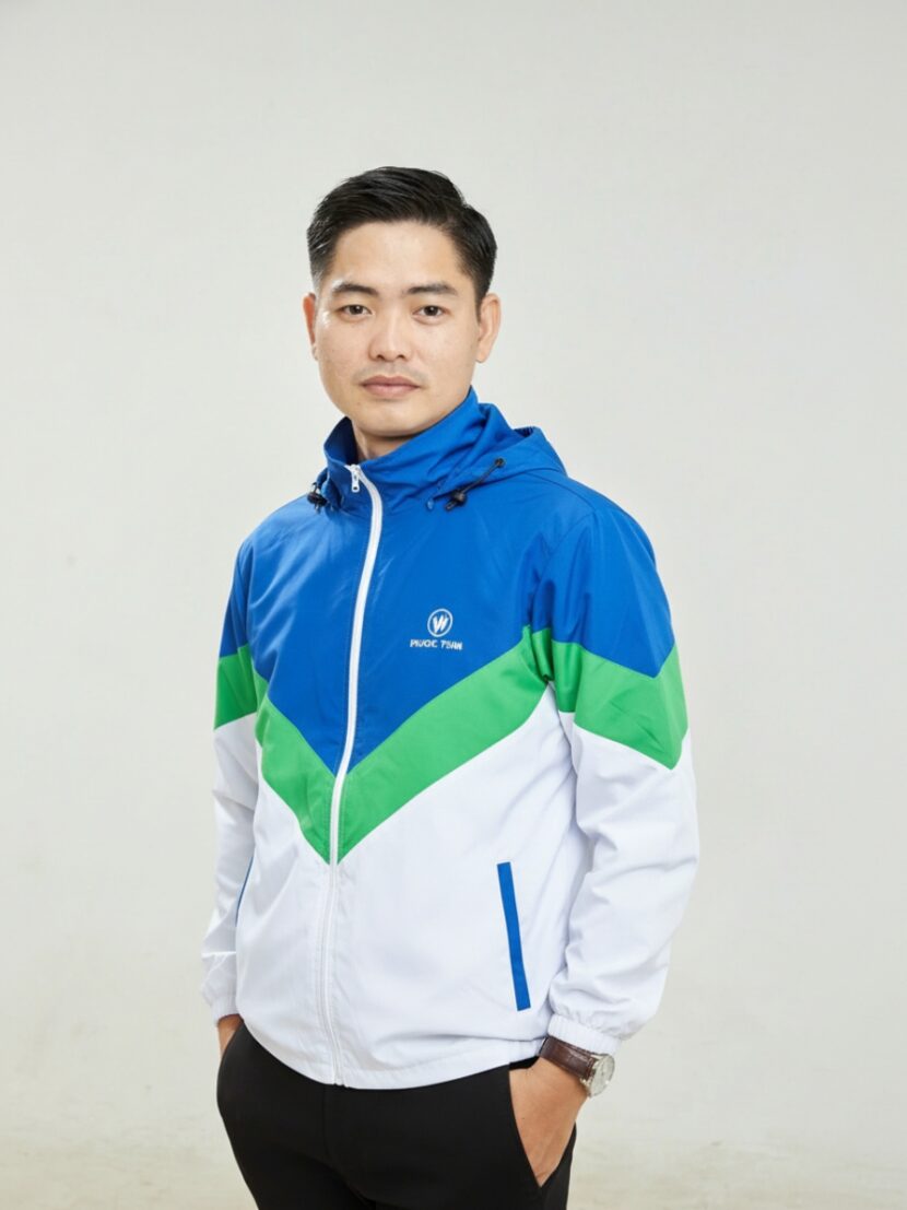 Áo khoác đồng phục phối 3 tone màu - 05