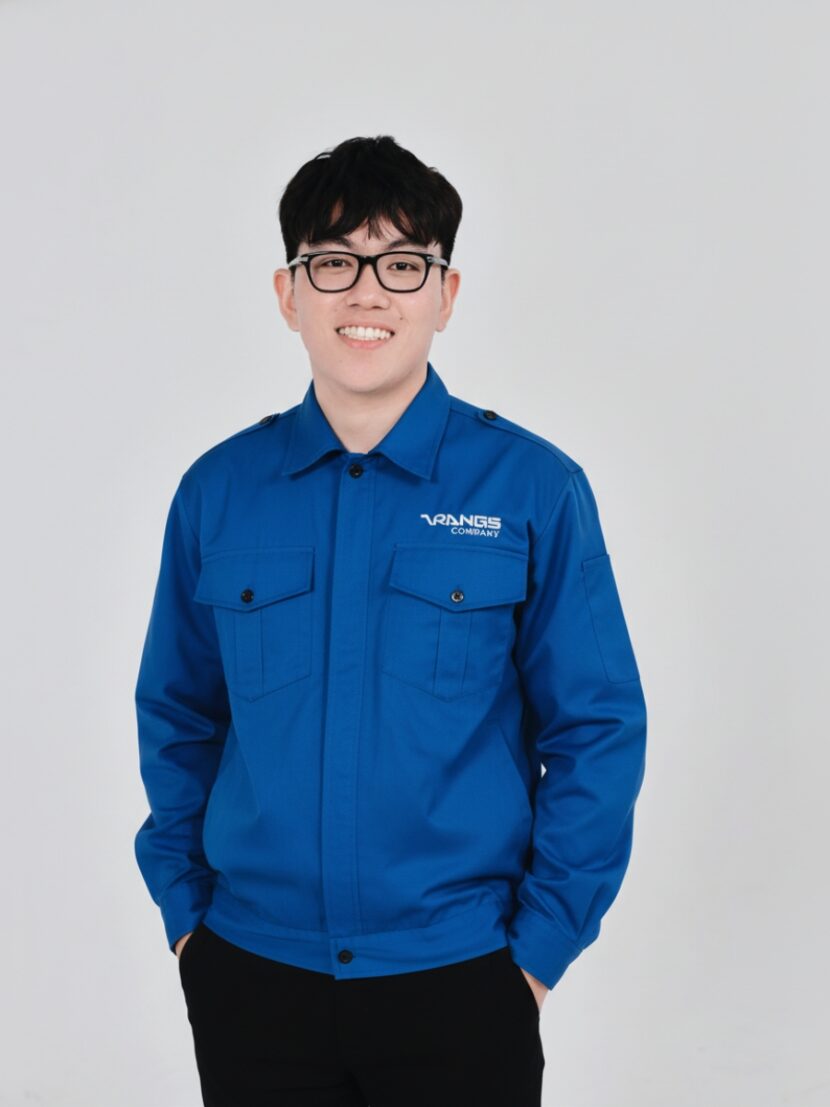 Áo đồng phục bảo hộ lao động màu xanh biển vải Kate Ford – 8