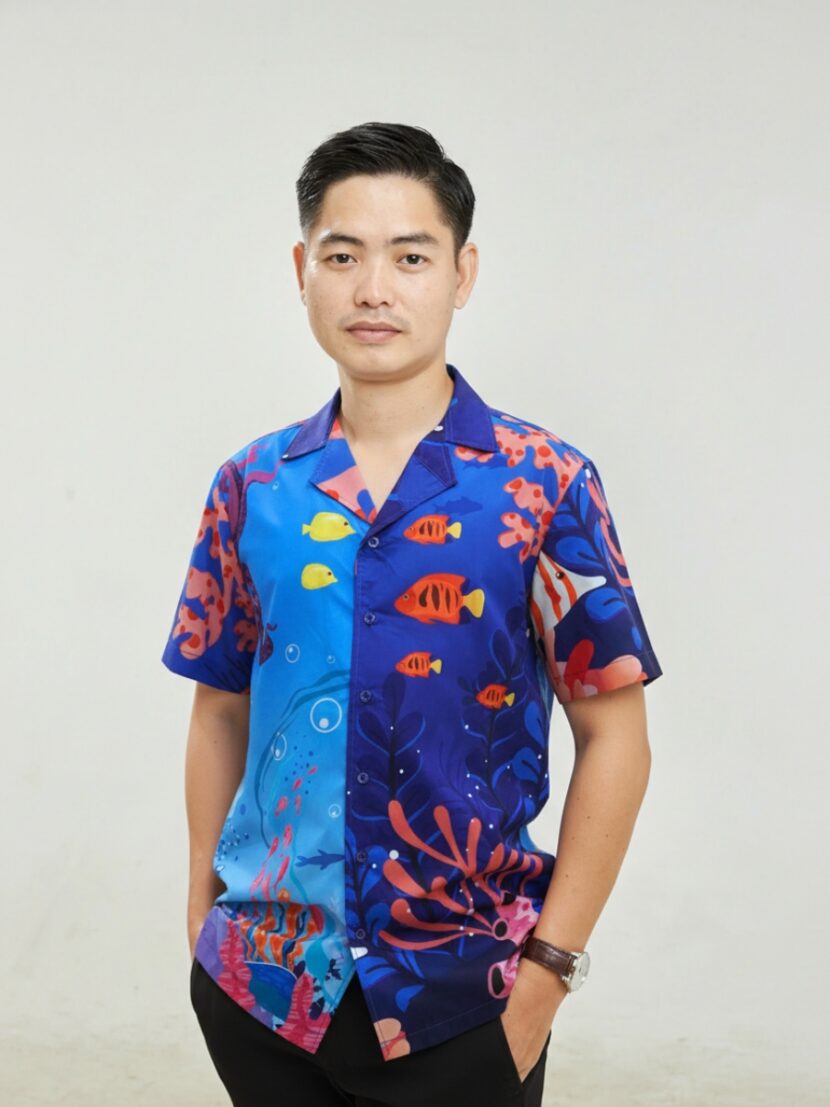 Áo team building màu xanh dương - 13