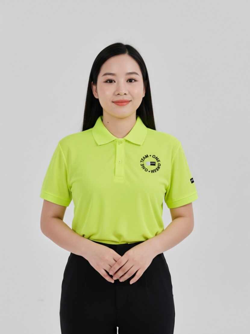 Áo team building xanh dạ quang "One Team - One Dream" - 20