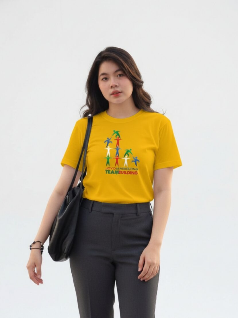 Áo thun team building màu vàng Joyo Marketing - 22