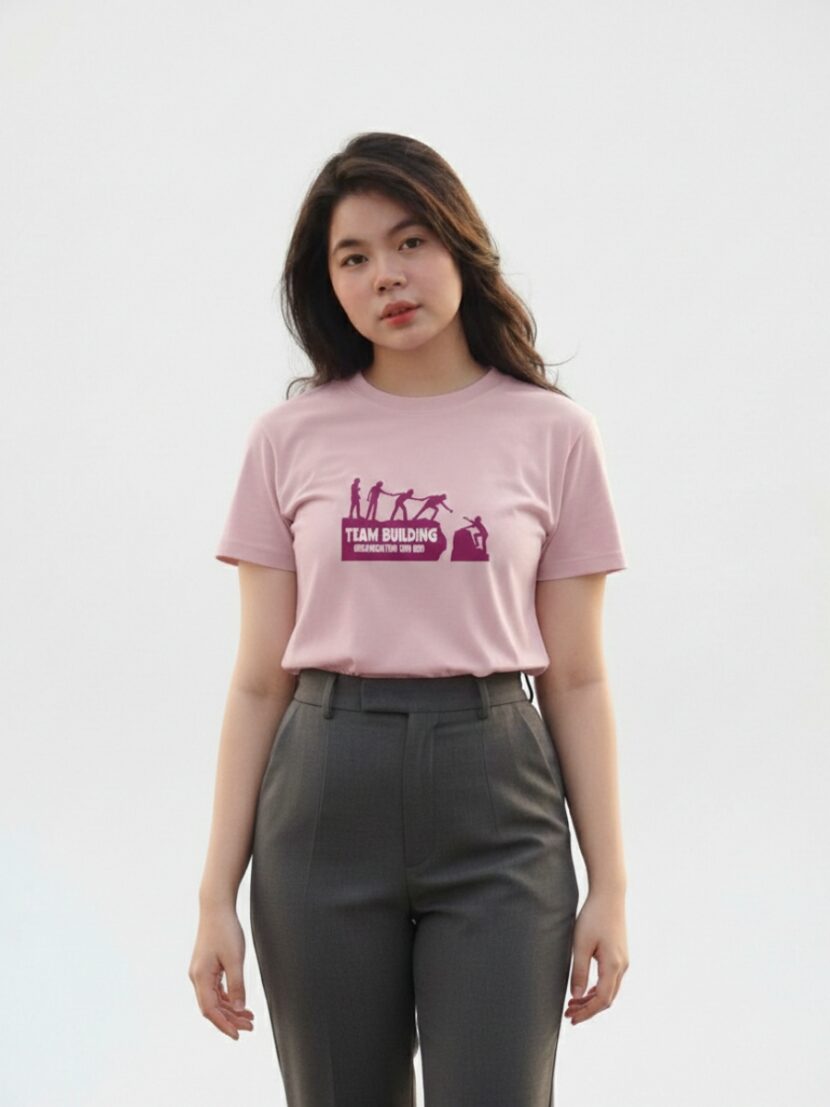 Áo team building màu hồng - 23