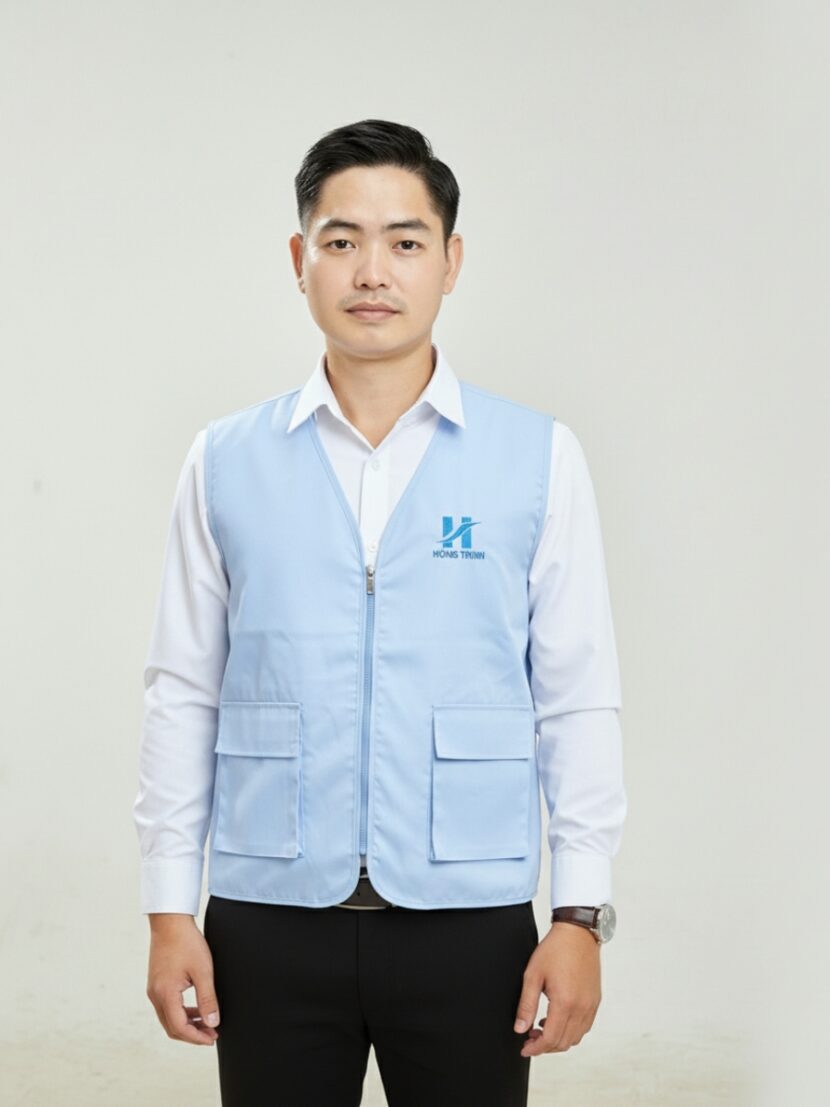 Áo gile đồng phục bảo hộ lao động -04