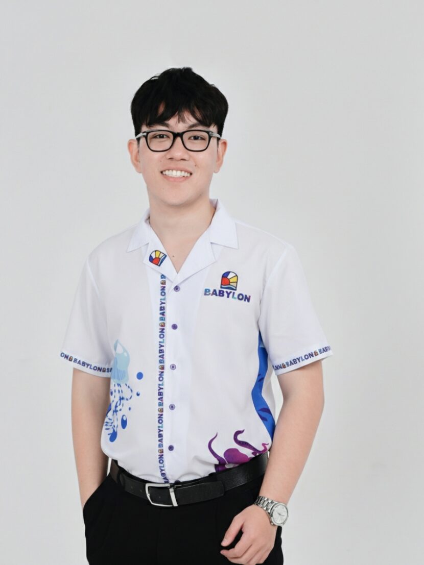 Áo team building phối màu trắng xanh - 14