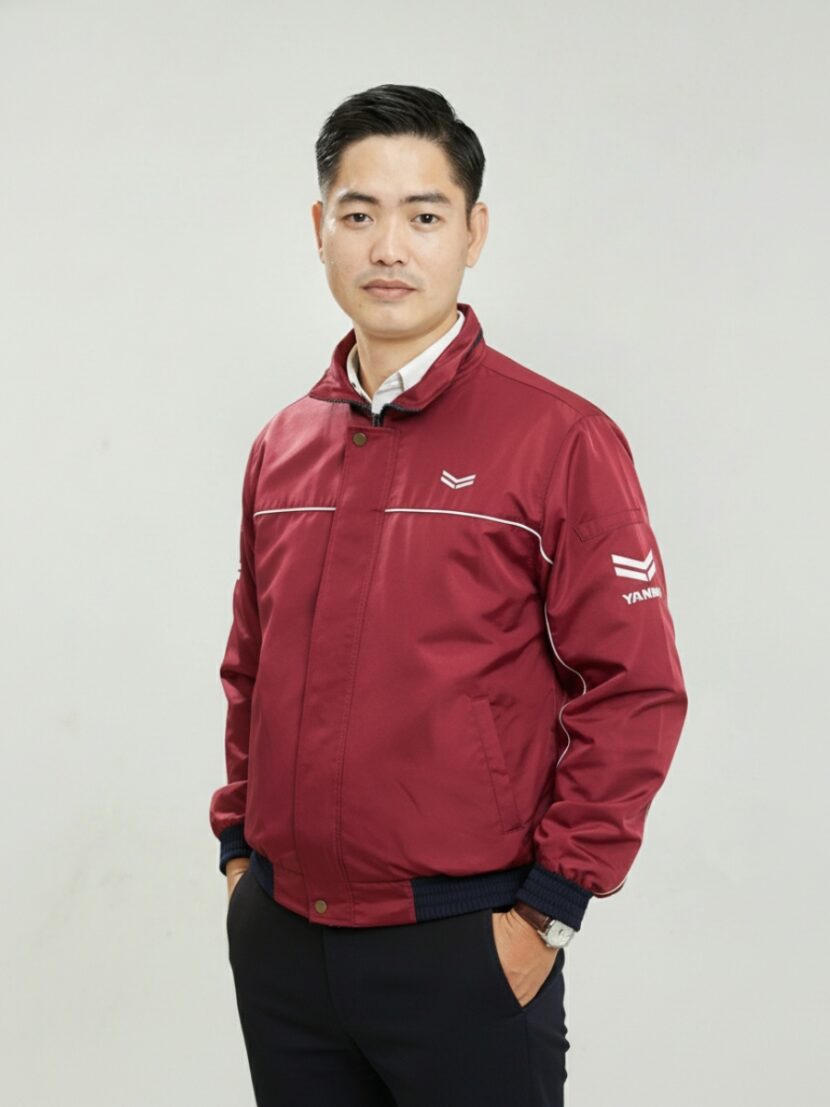 Áo Khoác Đồng Phục Màu Tím Phối Sọc Trắng