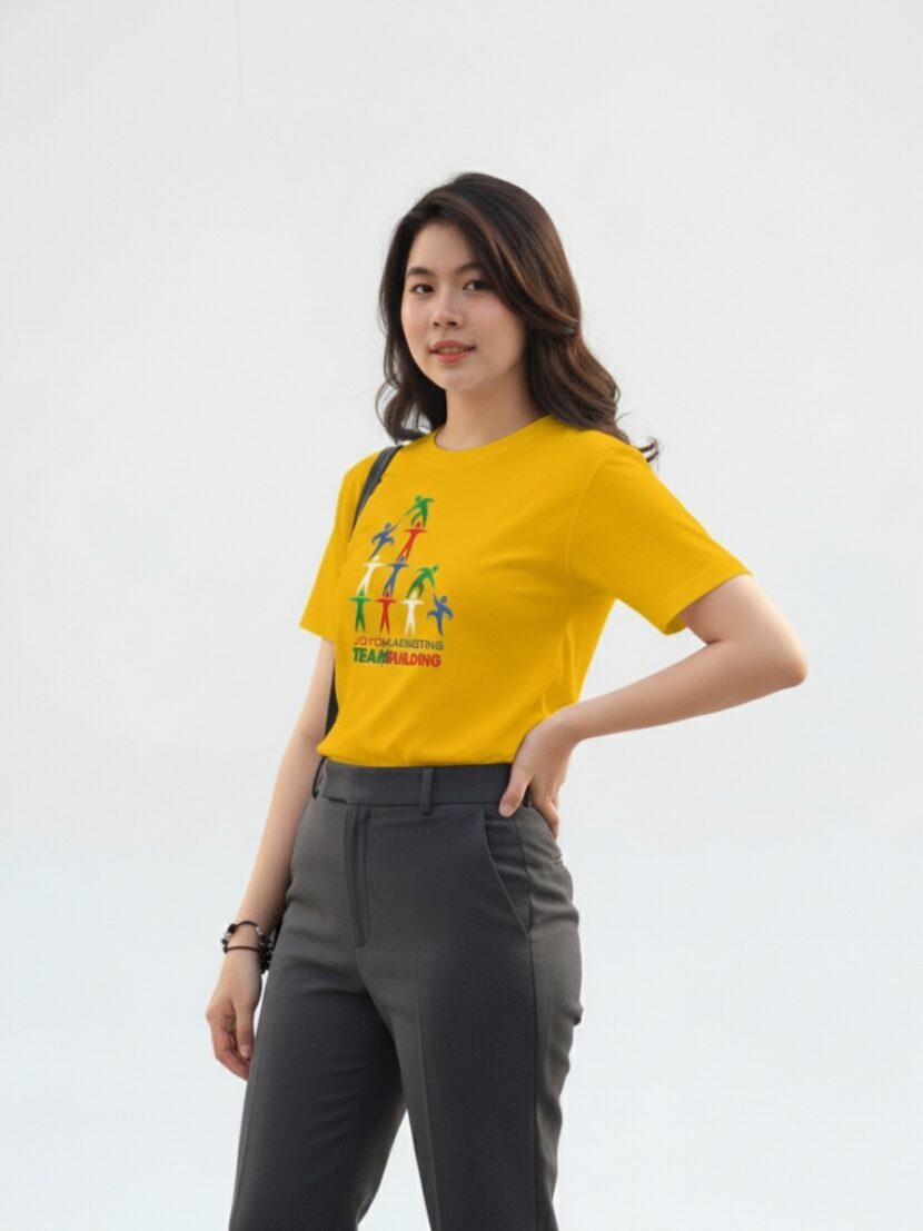 Áo thun team building màu vàng Joyo Marketing - 22