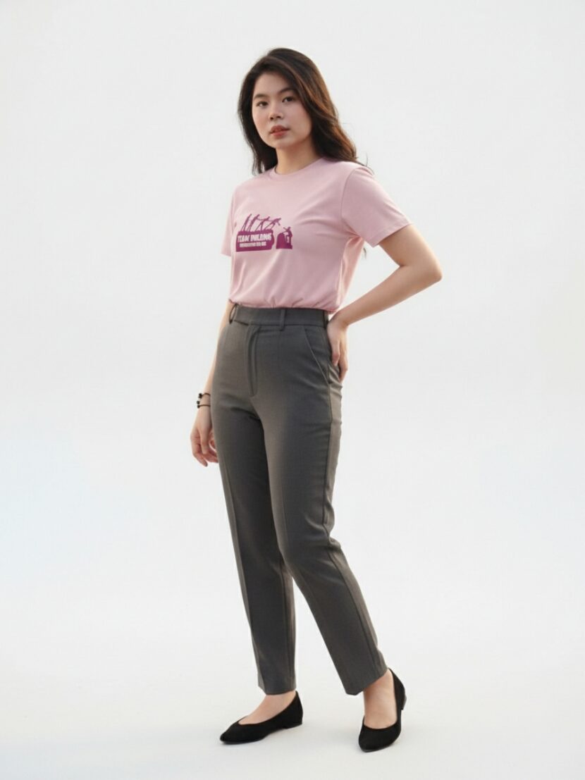 Áo team building màu hồng - 23