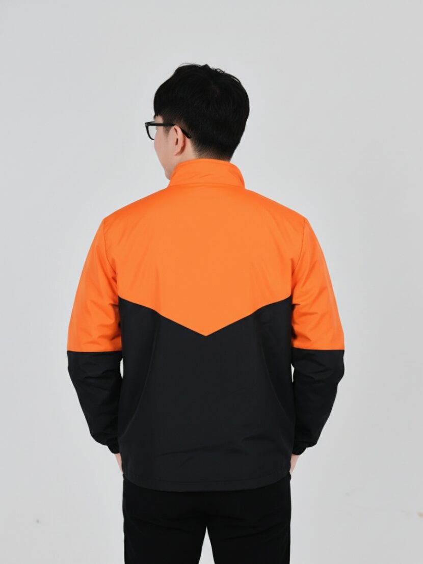 Đồng phục áo khoác gió cam phối nâu - 06 batch virtual try on pose 3 11 1
