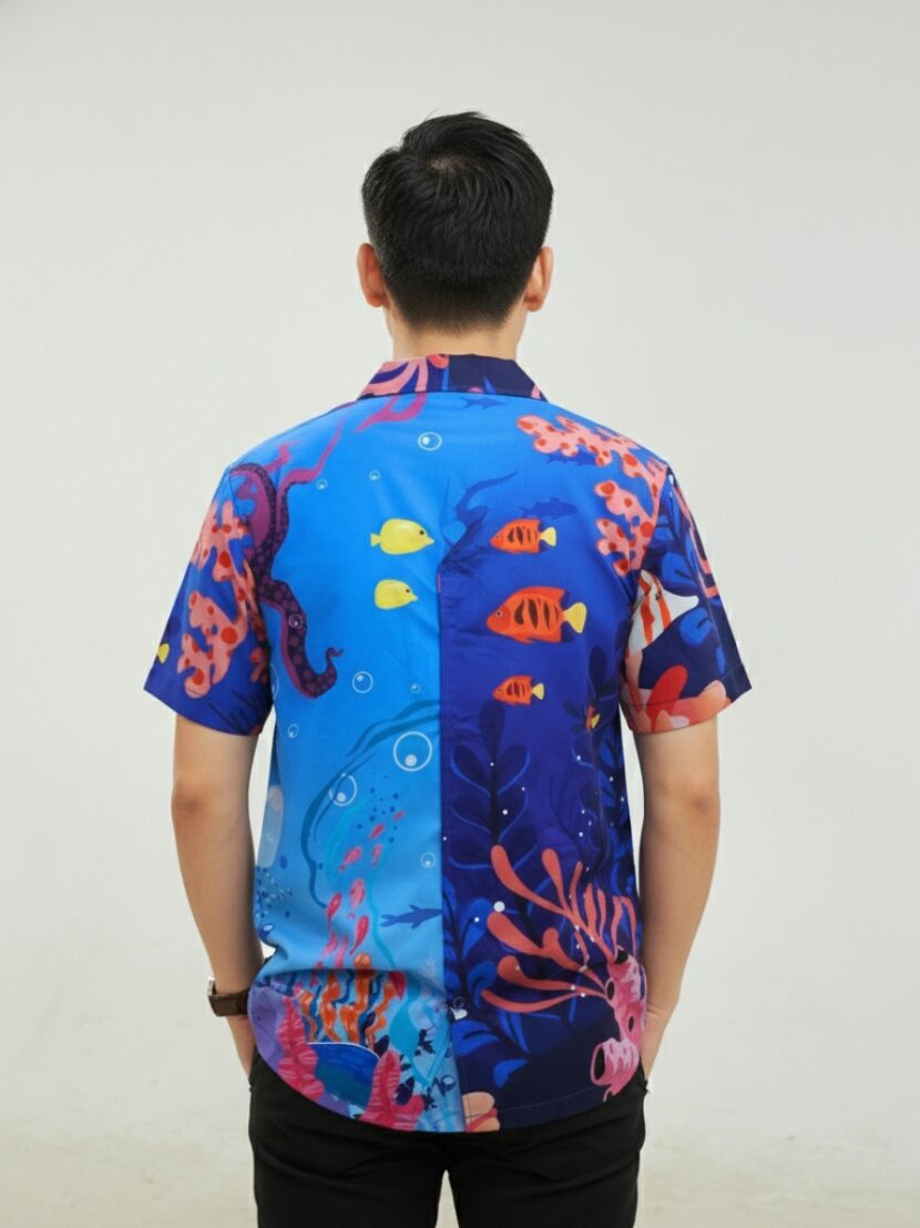 Áo team building màu xanh dương - 13