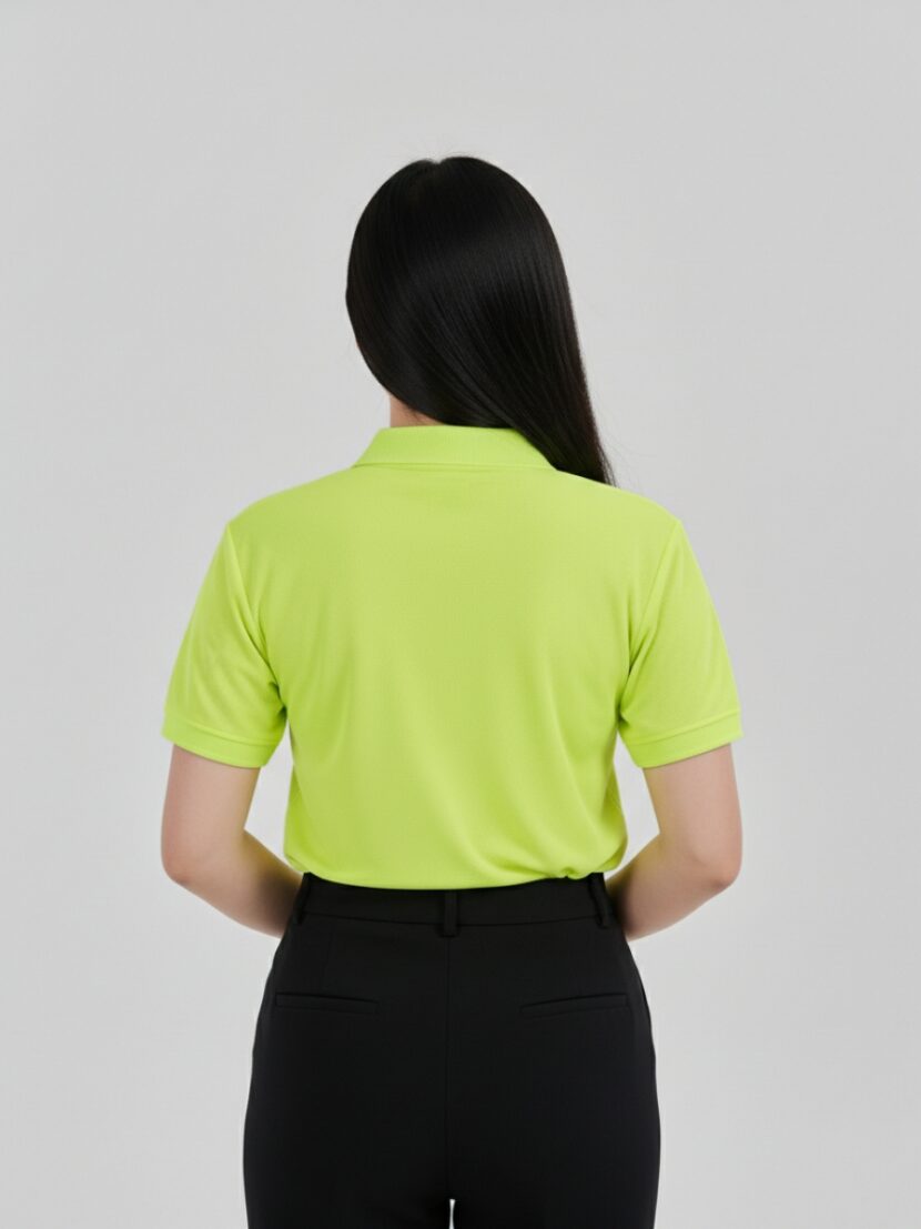 Áo team building xanh dạ quang 