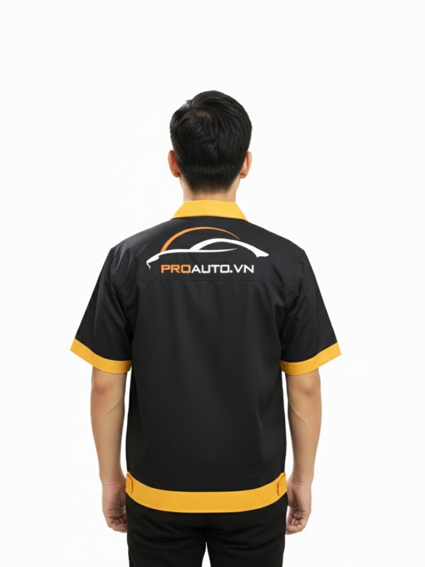 Đồng phục bảo hộ lao động phối màu đen vàng – 5