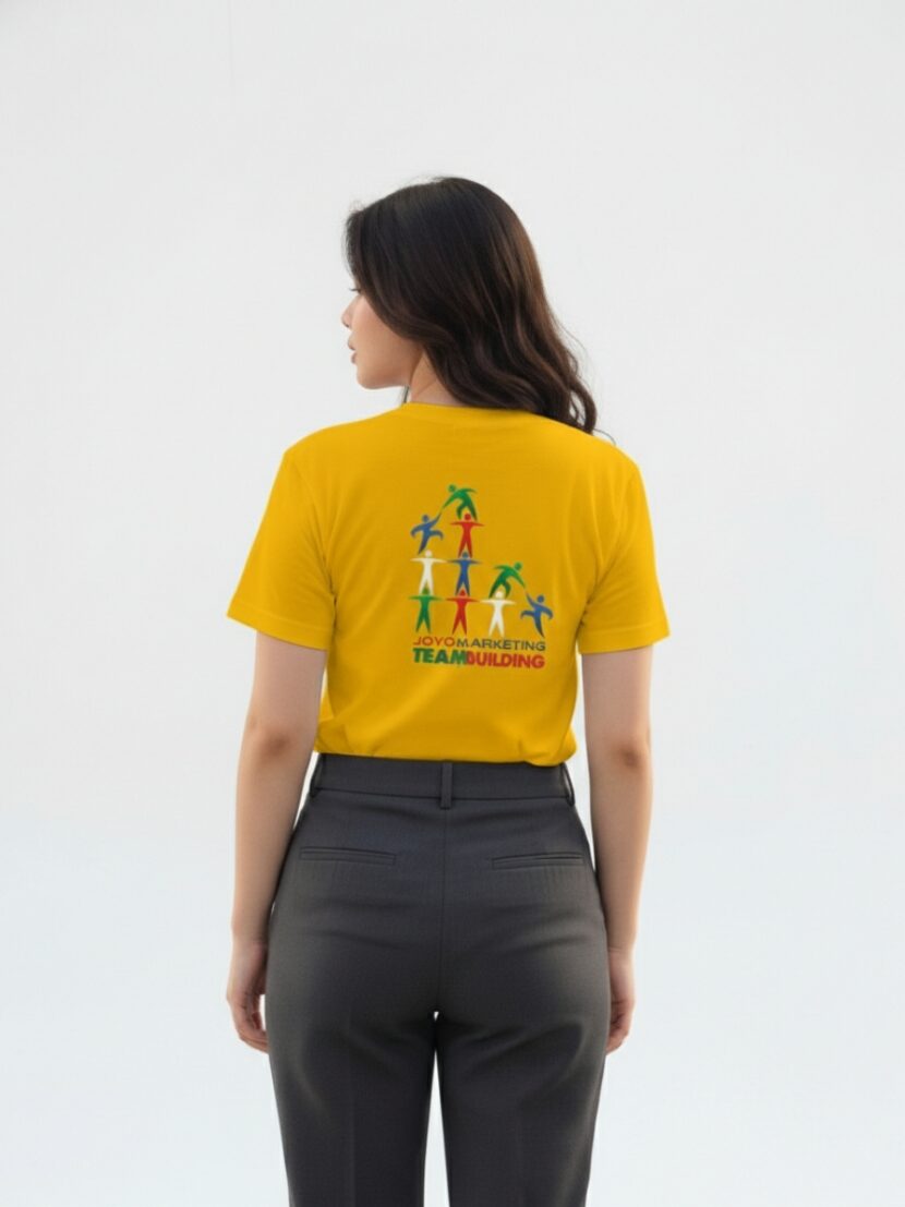 Áo thun team building màu vàng Joyo Marketing - 22