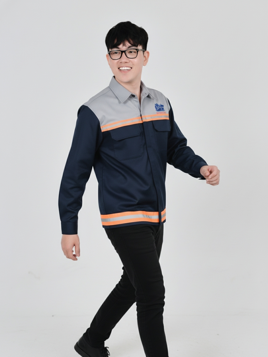 Đồng phục bảo hộ lao động màu xanh dương đậm - 9 Đồng phục bảo hộ lao động màu xanh dương đậm – 9