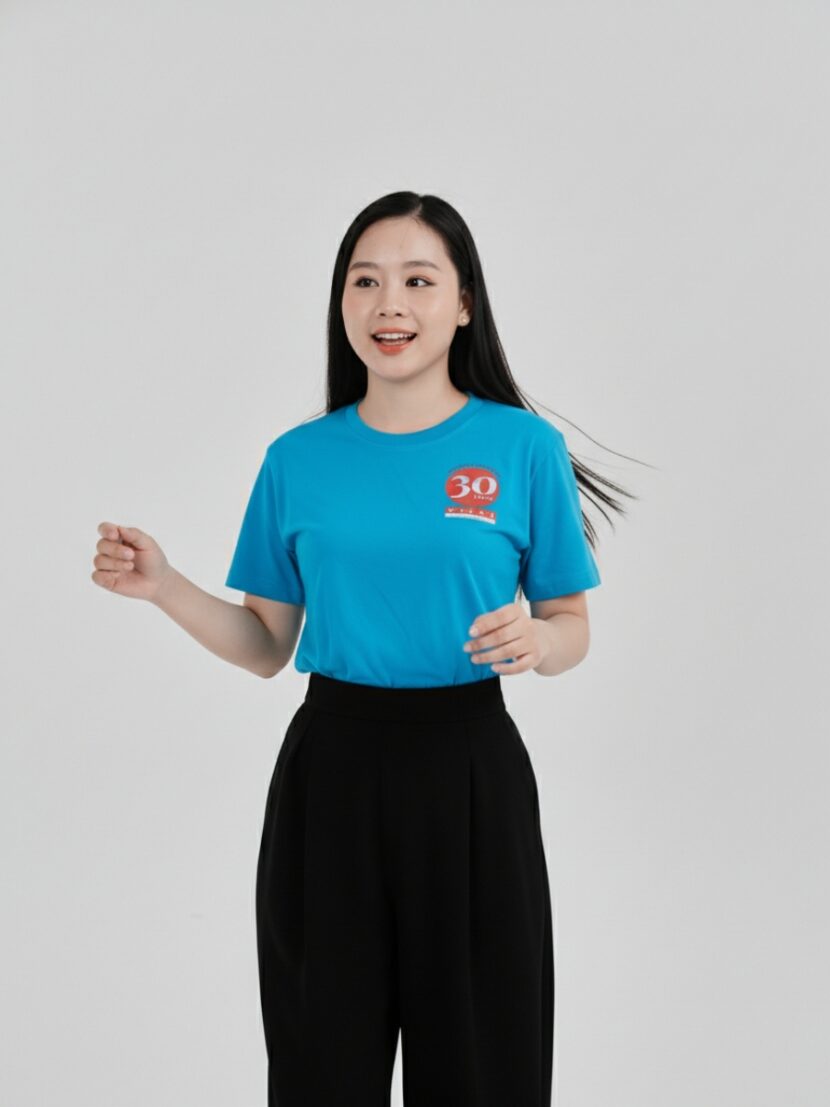 Áo team building màu xanh biển - 08