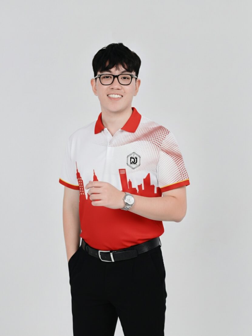 Áo thun team building phối màu đỏ trắng - 16