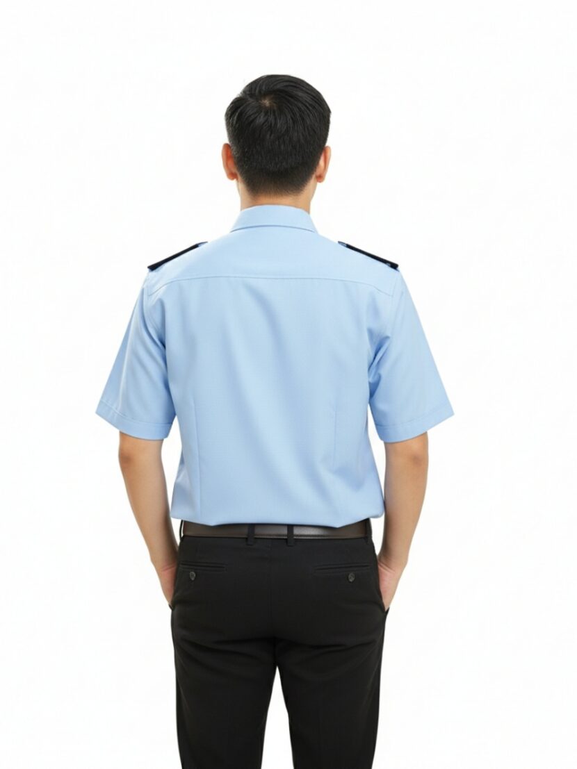 Đồng phục bảo vệ xanh dương sáng - 09