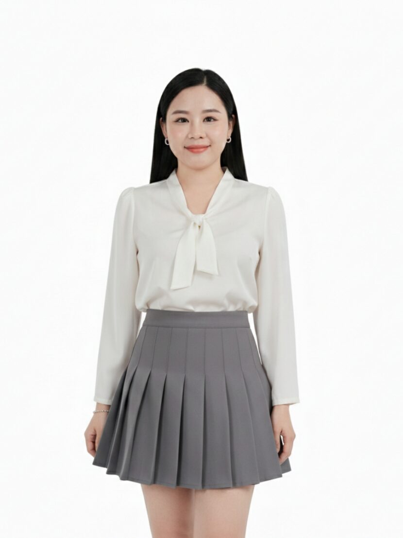 Chân váy đồng phục xếp li công sở - 12