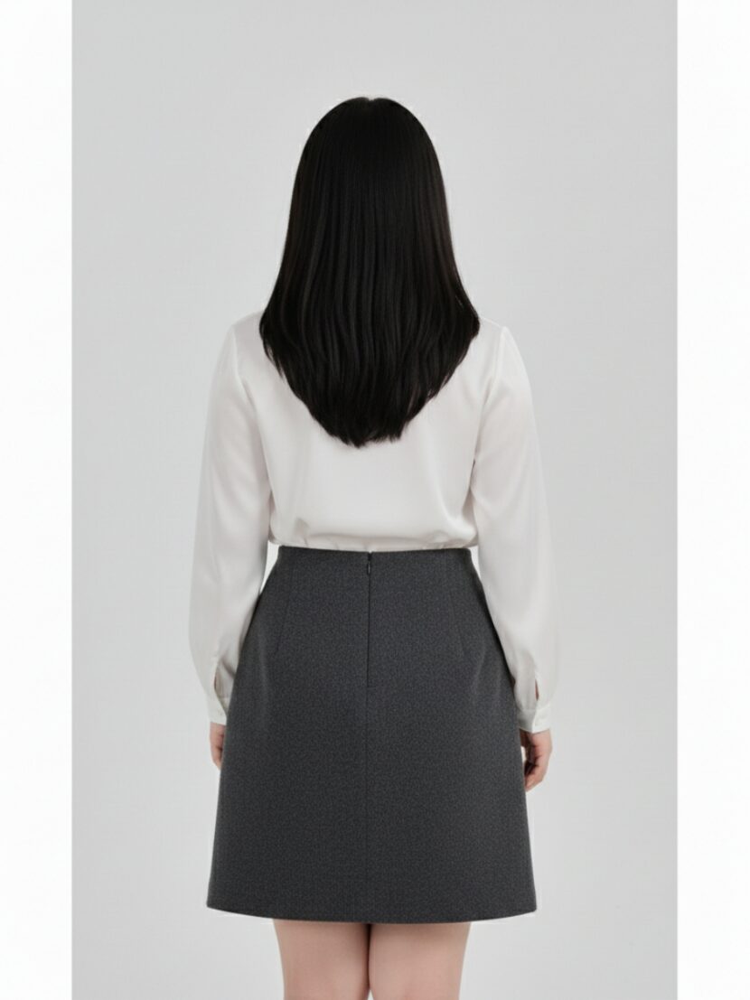 Váy đồng phục chữ A công sở - 16