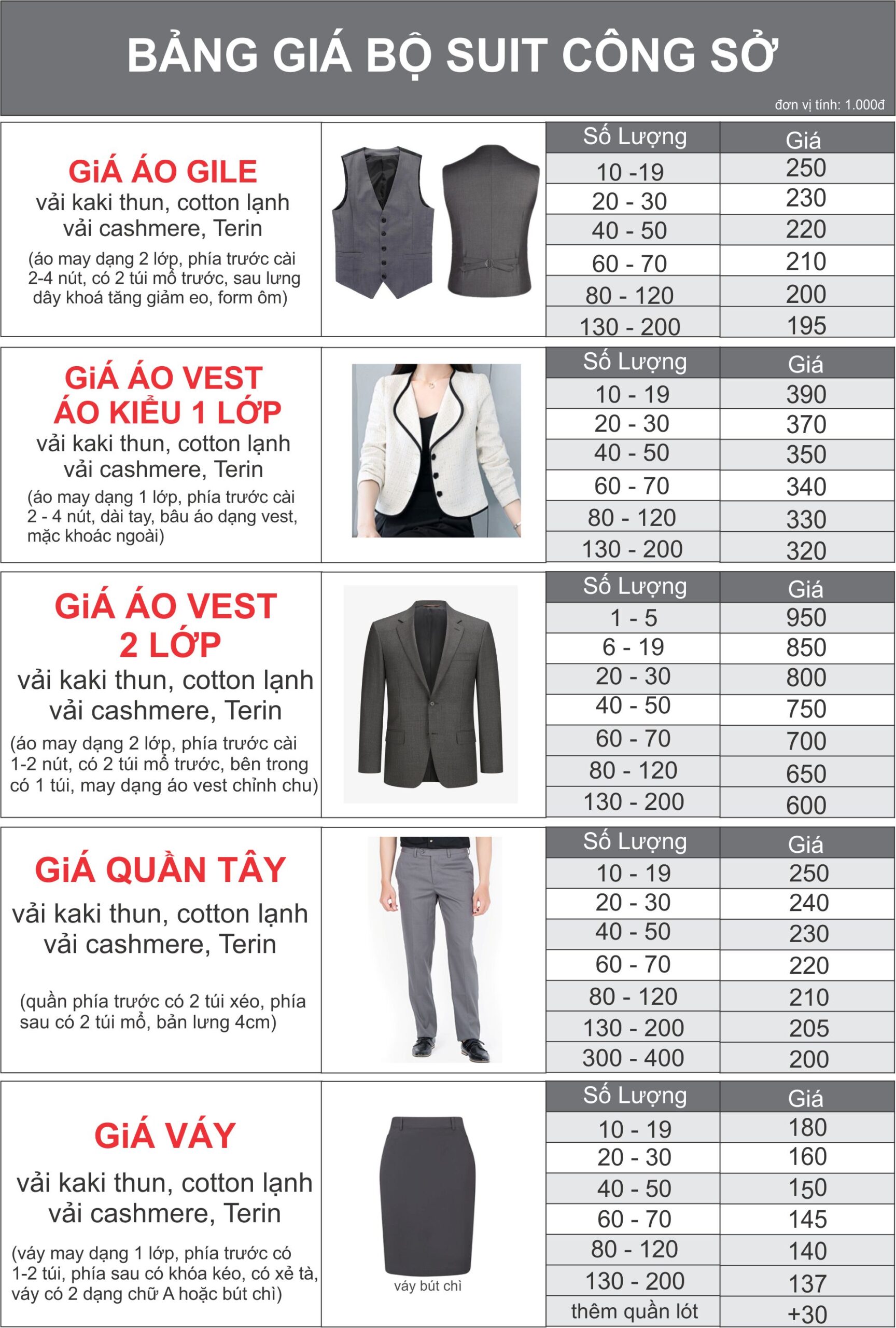 đồng phục vest