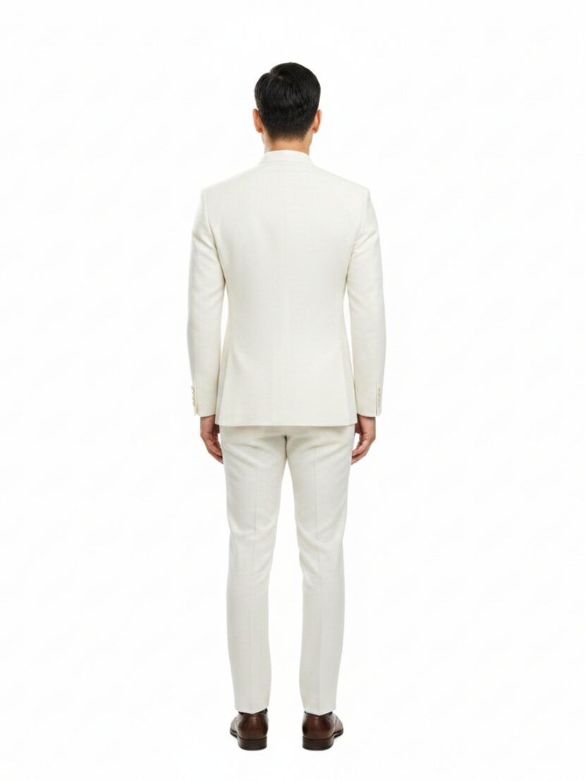 Đồng phục vest cổ tàu trắng - 02A