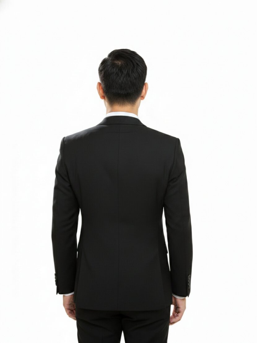 Đồng phục vest nam màu đen túi nắp - 09