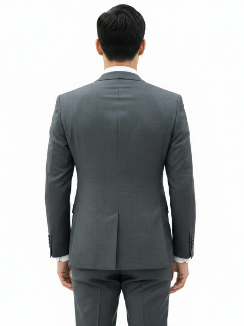 Đồng phục vest nam màu xám tro túi nắp - 04