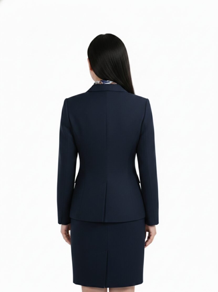 Đồng phục vest nữ 2 cúc xanh navy - 16