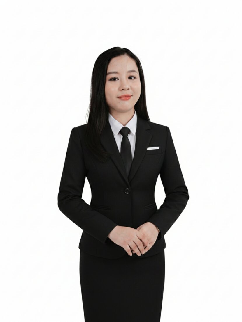 Đồng phục vest nữ chiết eo 2 cúc đen - 22