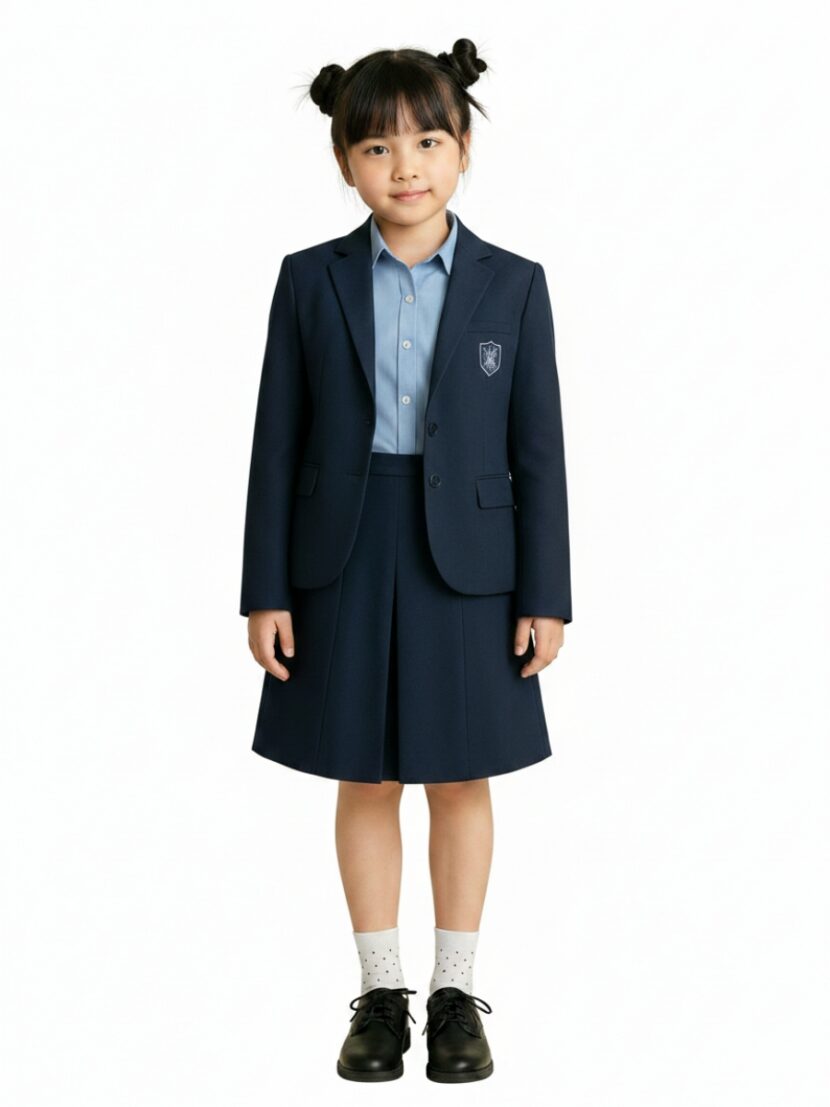 Đồng phục vest nữ học sinh màu xanh than - hs12