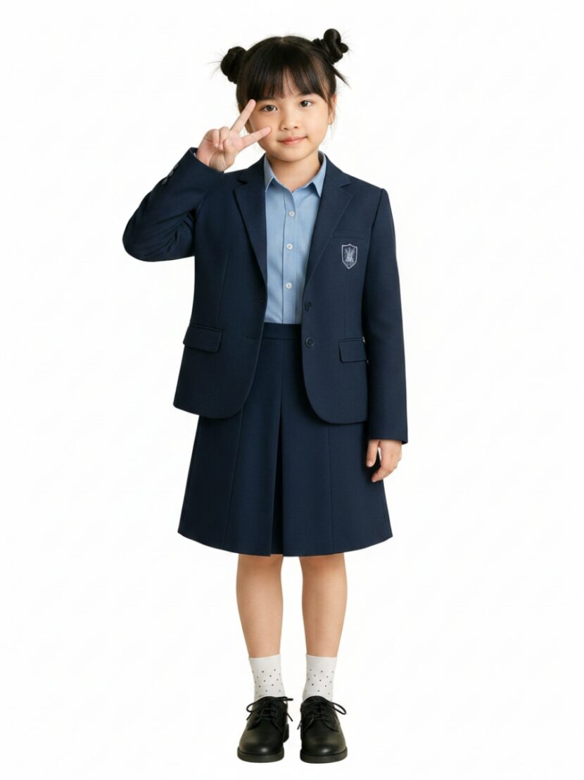 Đồng phục vest nữ học sinh màu xanh than - hs12