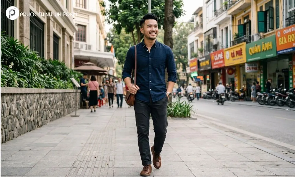 Sơ mi Slim Fit phù hợp trong môi trường công sở