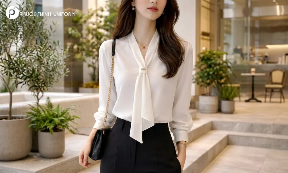Áo sơ mi voan công sở dành cho nữ