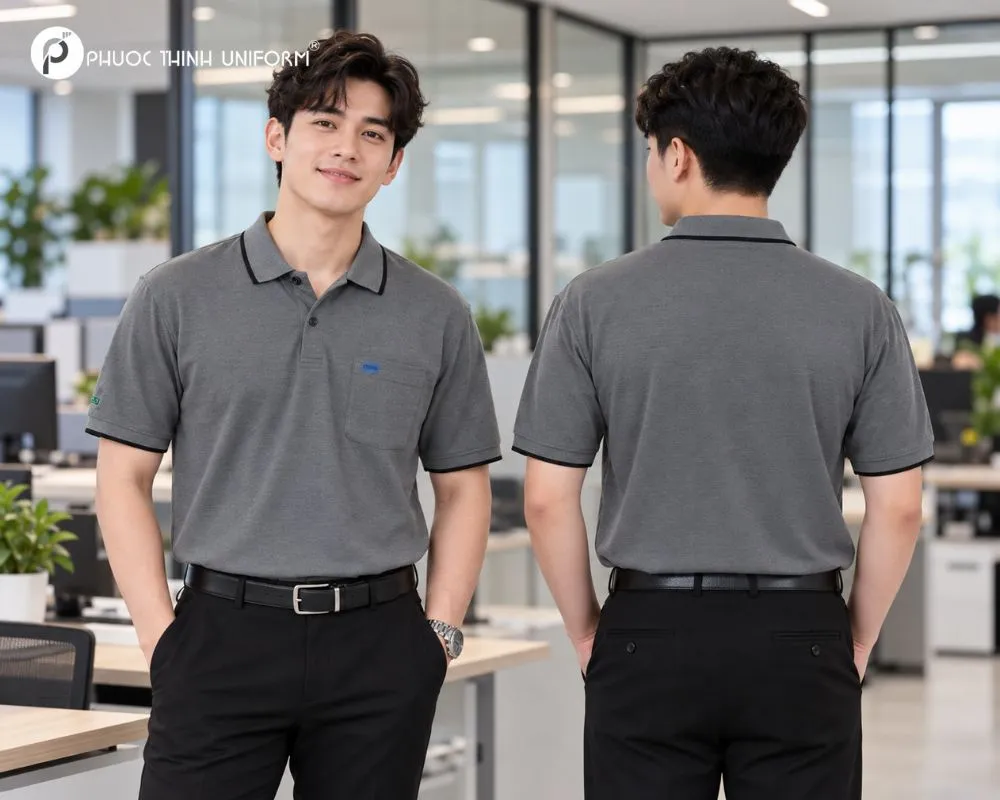Áo thun đồng phục sử dụng vải cotton mang đến cảm giác thoáng mát khi mặc